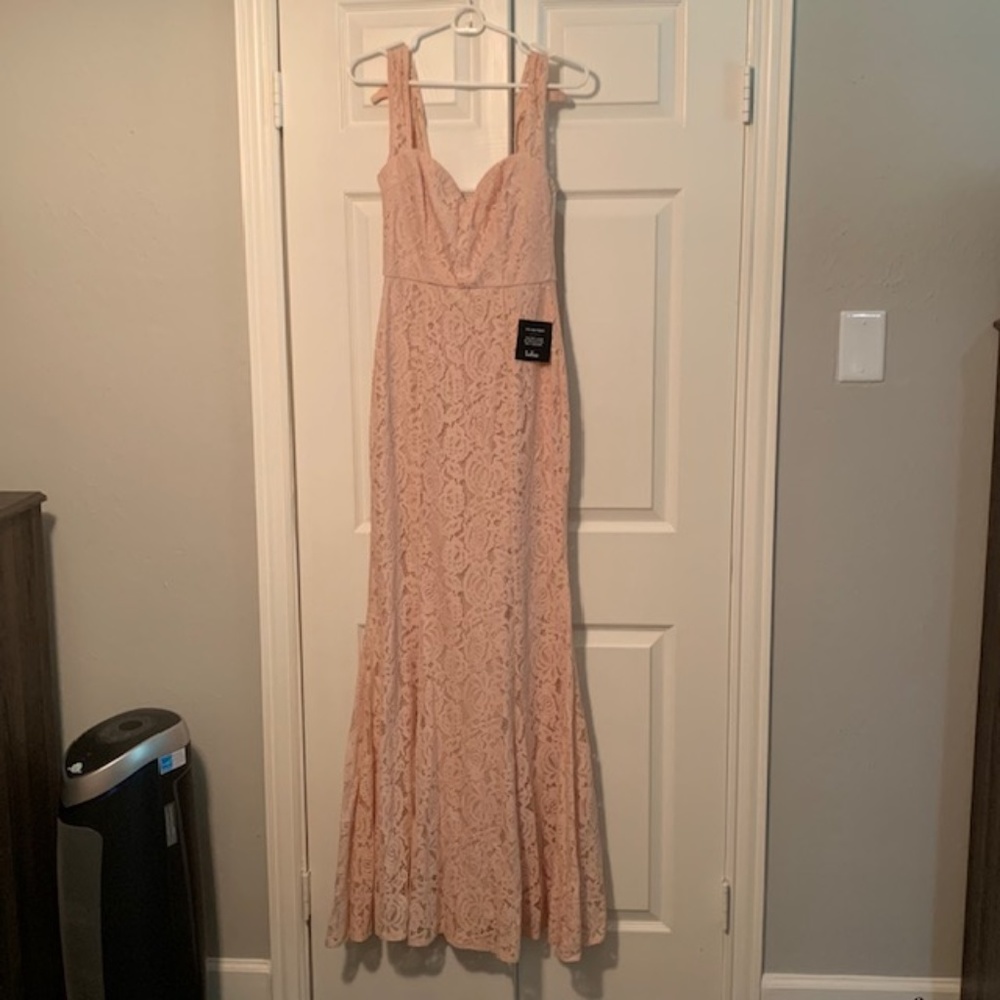 NWT Blush Pink Lace Gown, Sweetheart, Size Small